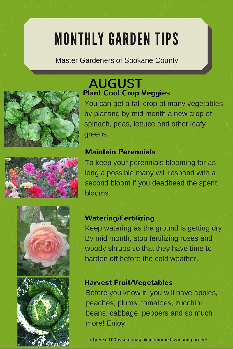 Monthly Gardening Tips  Spokane County  Washington State University